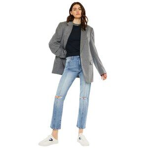 Kancan Marley High Rise Slim Straight Jeans Women 9/28 Blue Work Casual Chic Mod